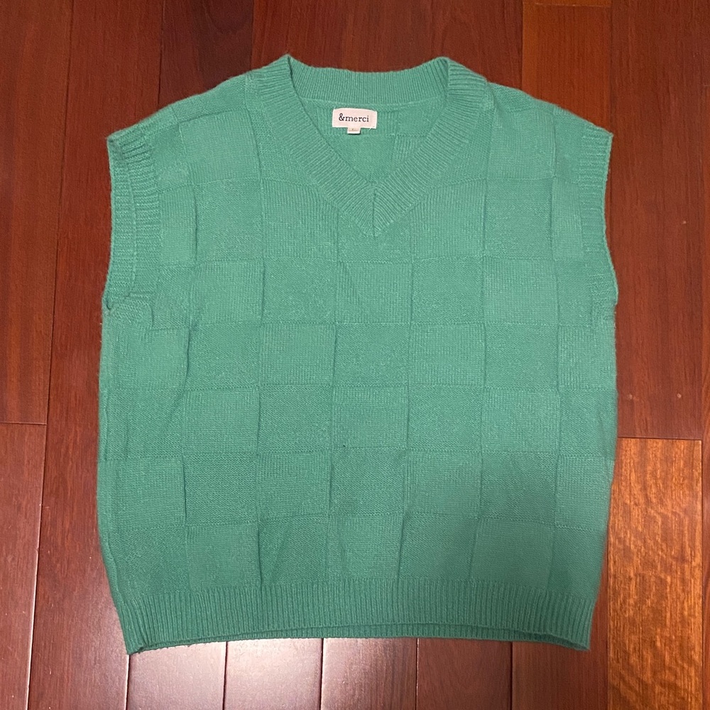 Emerald Green V-Neck Sweater Vest